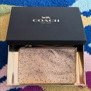 Coach Star Gold Glitter Wristlet